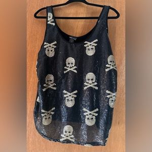 Wet Seal sequin pirate tank top xl